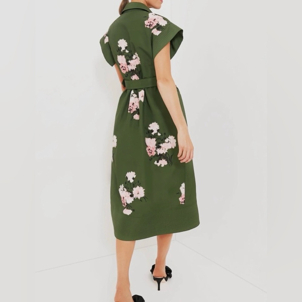 Tuckernuck Olive and Pressed Powder Floral Chloe Dress - Picture 3 of 4